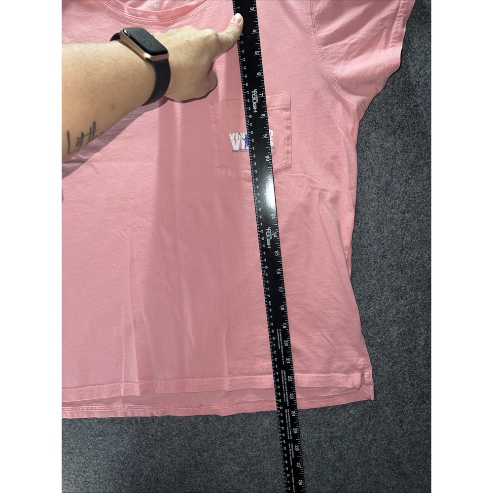 Vineyard Vines Lacrosse Graphic S/S Pocket T-Shirt Womens S Pink 100% Cotton - Picture 7 of 9